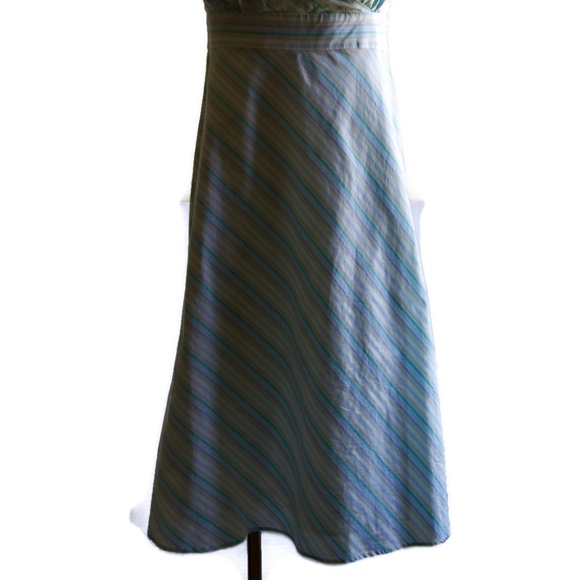 J Crew 100% Cotton Diagonal Stripe Empire Waist - Picture 3 of 8